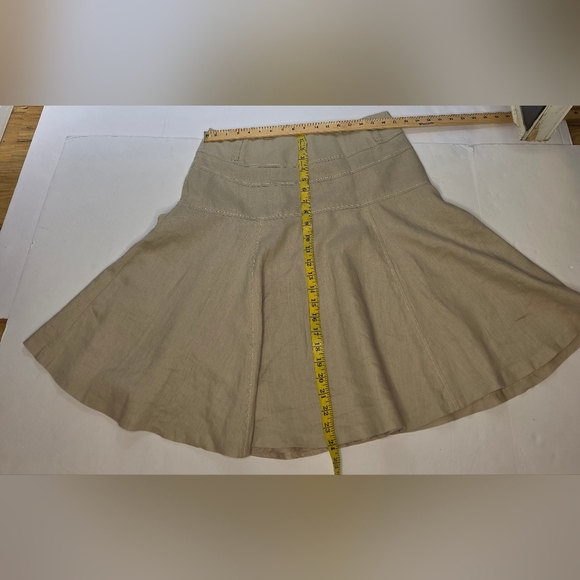 DALIA Cream linen Skirt Size 14 - Picture 4 of 7